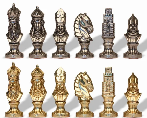 Medieval Theme Metal Chess Set by Italfama - Image 1