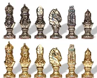 Medieval Theme Metal Chess Set by Italfama