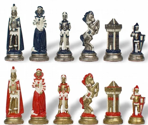 Mary Stuart Queen of Scots Theme Hand Painted Metal Chess Set by Italfama - Image 1