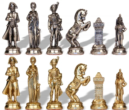 Large Napoleon Theme Metal Chess Set by Italfama - Image 1