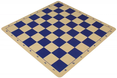 The Chess Store Silicone Rollup Chess Board Blue - 2.25" Squares - Image 1