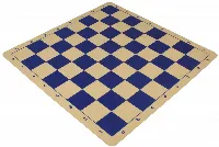 The Chess Store Silicone Rollup Chess Board Blue - 2.25" Squares