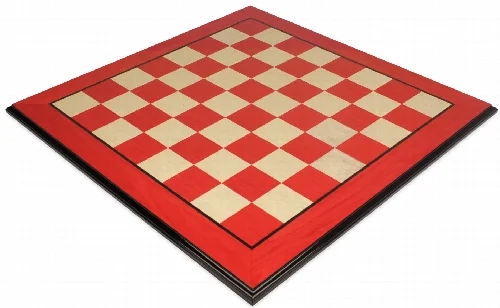 Red & Erable Molded Edge High Gloss Chess Board - 2.75" Squares - Image 1