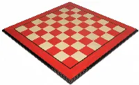 Red & Erable Molded Edge High Gloss Chess Board - 2.75" Squares