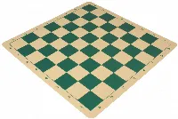 The Chess Store Silicone Rollup Chess Board Green - 2.25" Squares