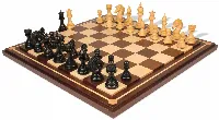 Cyrus Staunton Chess Set Ebony & Boxwood Pieces with Walnut Mission Craft Chess Board