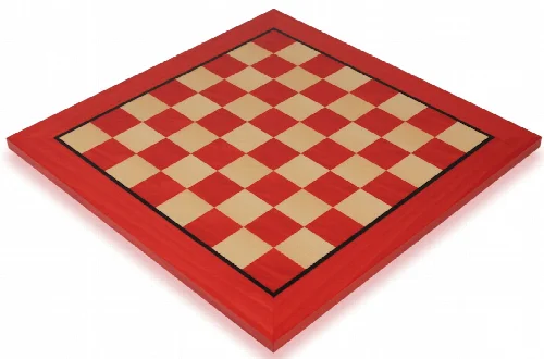 Tulip Red & Maple High Gloss Deluxe Chess Board - 2.125" Squares - Image 1