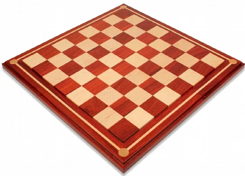 Mission Craft African Padauk & Maple Solid Wood Chess Board - 2.25" Squares - Image 1