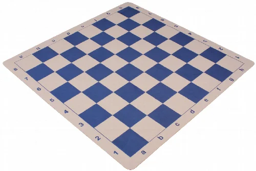 Lightweight Floppy Chess Board Blue & Ivory - 2.25" Squares - Image 1