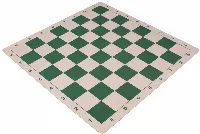 Lightweight Floppy Chess Board Green & Ivory - 2.25" Squares