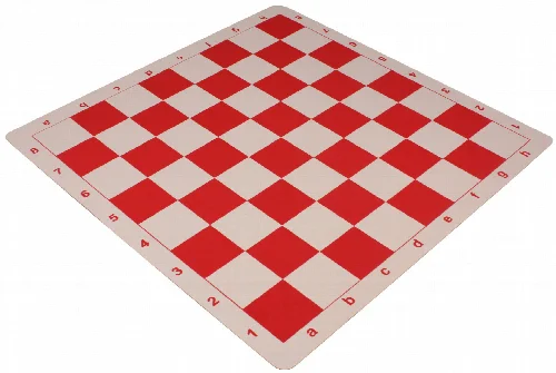 Lightweight Floppy Chess Board Red & Ivory - 2.25" Squares - Image 1