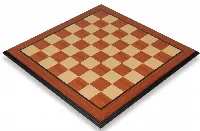 Mahogany & Maple Molded Edge Chess Board - 1.5" Squares
