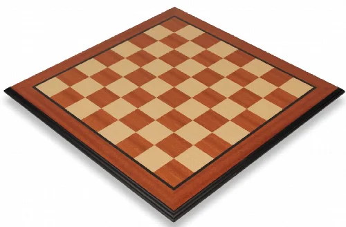 Mahogany & Maple Molded Edge Chess Board - 2.125" Squares - Image 1