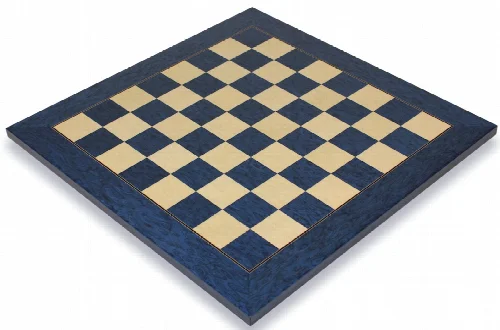 Blue Ash Burl & Erable High Gloss Deluxe Chess Board - 1.5" Squares - Image 1