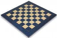 Blue Ash Burl & Erable High Gloss Deluxe Chess Board - 1.5" Squares