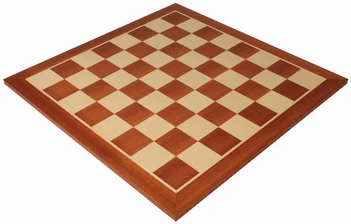 Sunrise Mahogany & Maple Chess Board - 2.25" Squares - Image 1