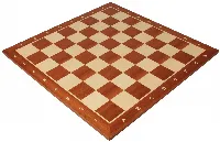 Sunrise Mahogany & Maple Chess Board with Notation - 2.25" Squares