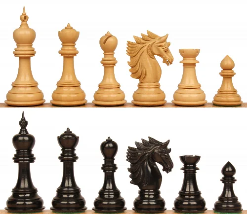 Bucephalus Staunton Chess Set with Ebony & Boxwood Pieces - 4.5" King - Image 1