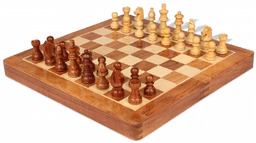 Acacia & Boxwood Folding Magnetic Travel Chess Set - 10" - Image 1