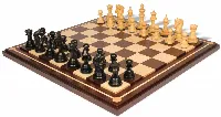 Hadrian Staunton Chess Set in Ebony & Boxwood with Walnut Mission Craft Chess Board