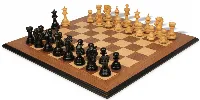 Hadrian Staunton Chess Set in Ebony & Boxwood with Walnut Molded Edge Chess Board
