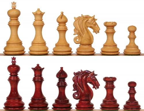 Tencendur Staunton Chess Set with Padauk & Boxwood Pieces - 4.4" King - Image 1