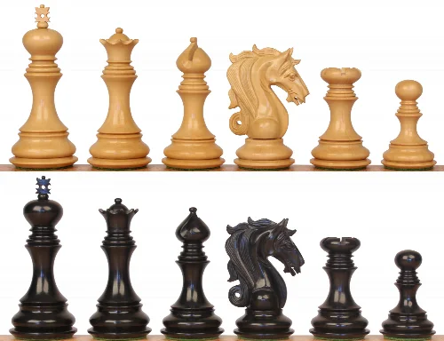Tencendur Staunton Chess Set with Ebony & Boxwood Pieces - 4.4" King - Image 1