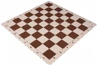 Lightweight Floppy Chess Board Brown & Ivory - 2.25" Squares