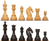 Colombian Knight Staunton Chess Set with Ebony & Boxwood Pieces - 4.6" King
