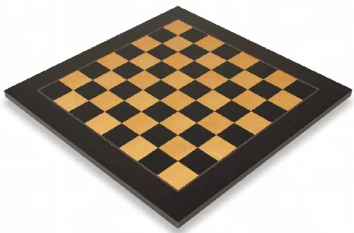 Black & Ash Burl High Gloss Deluxe Chess Board 2" Squares - Image 1