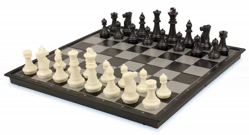 The Chess Store Chess & Checkers Folding Magnetic Travel Set - 14" - Image 1
