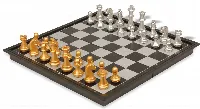 The Chess Store Gold & Silver Folding Magnetic Travel Chess Set - 9.75"