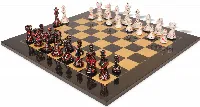 New Exclusive 2022 Special Edition Art Deco Series Chess Set with Black & Ash Burl Board - 4.125" King