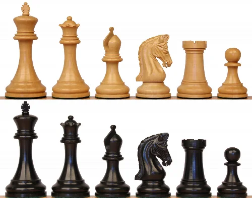 Imperial Series Staunton Chess Set with Ebony & Boxwood Pieces - 3.75" King - Image 1