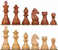 German Knight Staunton Chess Set with Acacia & Boxwood Pieces - 3.75" King