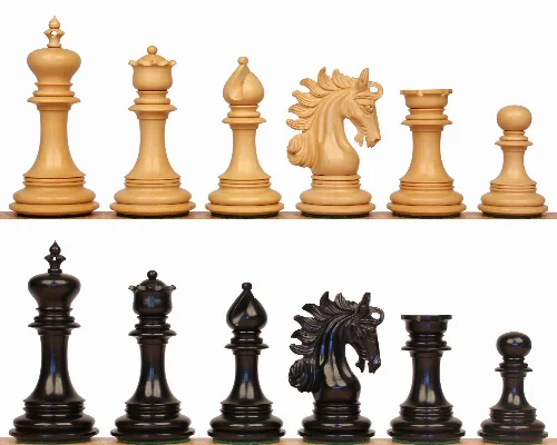 Marengo Staunton Chess Set with Ebony & Boxwood Pieces - 4.25" King - Image 1