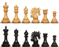 Marengo Staunton Chess Set with Ebony & Boxwood Pieces - 4.25" King