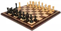 Marengo Staunton Chess Set in Ebony & Boxwood with Walnut & Maple Mission Craft Chess Board