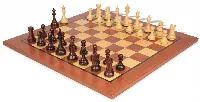 British Staunton Chess Set Rosewood & Boxwood Pieces with Classic Mahogany Board - 4" King