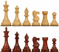 British Staunton Chess Set in Rosewood & Boxwood - 4" King