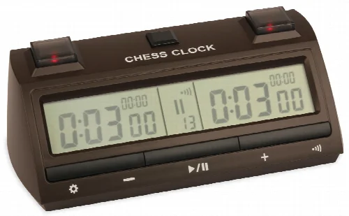 The Chess Store Tournament Digital Chess Clock - Brown - Image 1