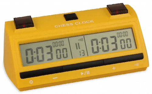 The Chess Store Tournament Digital Chess Clock - Yellow - Image 1