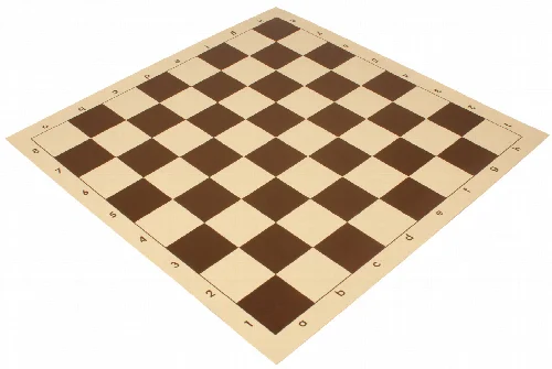 Analysis-Size Vinyl Rollup Chess Board Brown & Buff - 1.5" Squares - Image 1