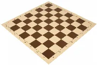 Analysis-Size Vinyl Rollup Chess Board Brown & Buff - 1.5" Squares