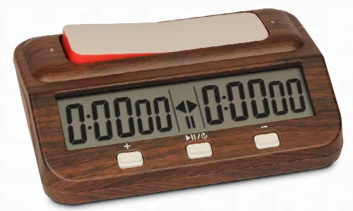 The Chess Store Basic Digital Chess Clock - Wood Grain - Image 1