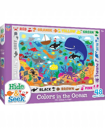 MasterPieces Hide & Seek Jigsaw Puzzle - Colors in the Ocean Kids - 48 Piece - Image 1