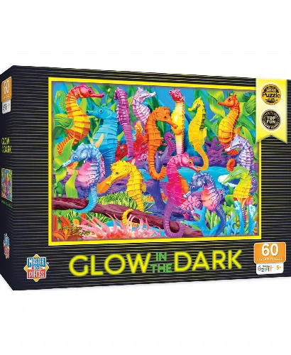 MasterPieces Glow in the Dark Jigsaw Puzzle - Singing Seahorses Kids - 60 Piece - Image 1