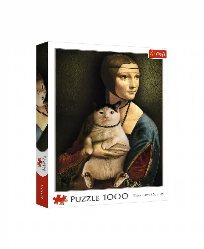 Trefl Lady With a Cat Jigsaw Puzzle - 1000 Piece - Image 1