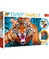 Trefl Crazy Shape Jigsaw Puzzle - Facing a Tiger - 600 Piece