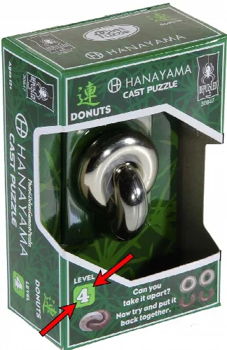 Hanayama Donuts Cast Puzzle - Level 4 - Image 1